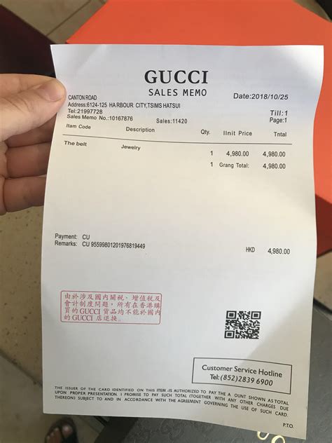 gucci online order receipt|is a gucci receipt real.